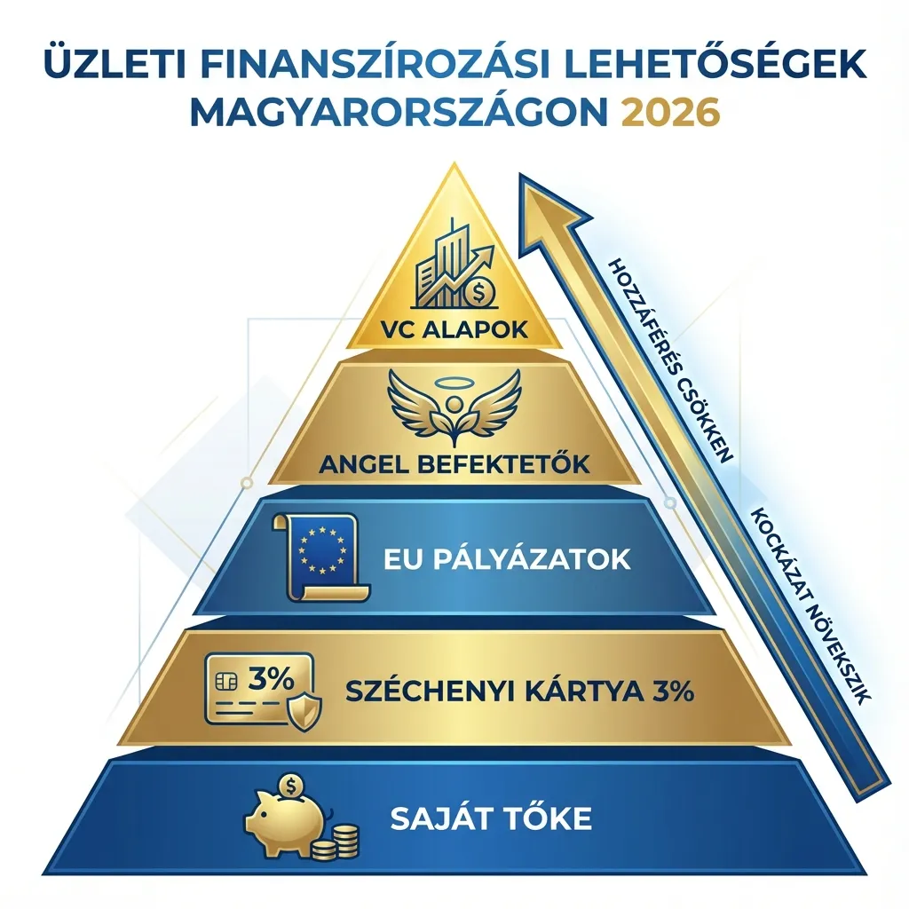 Honnan szerezz tőkét a vállalkozásodhoz? Finanszírozási lehetőségek piramisa