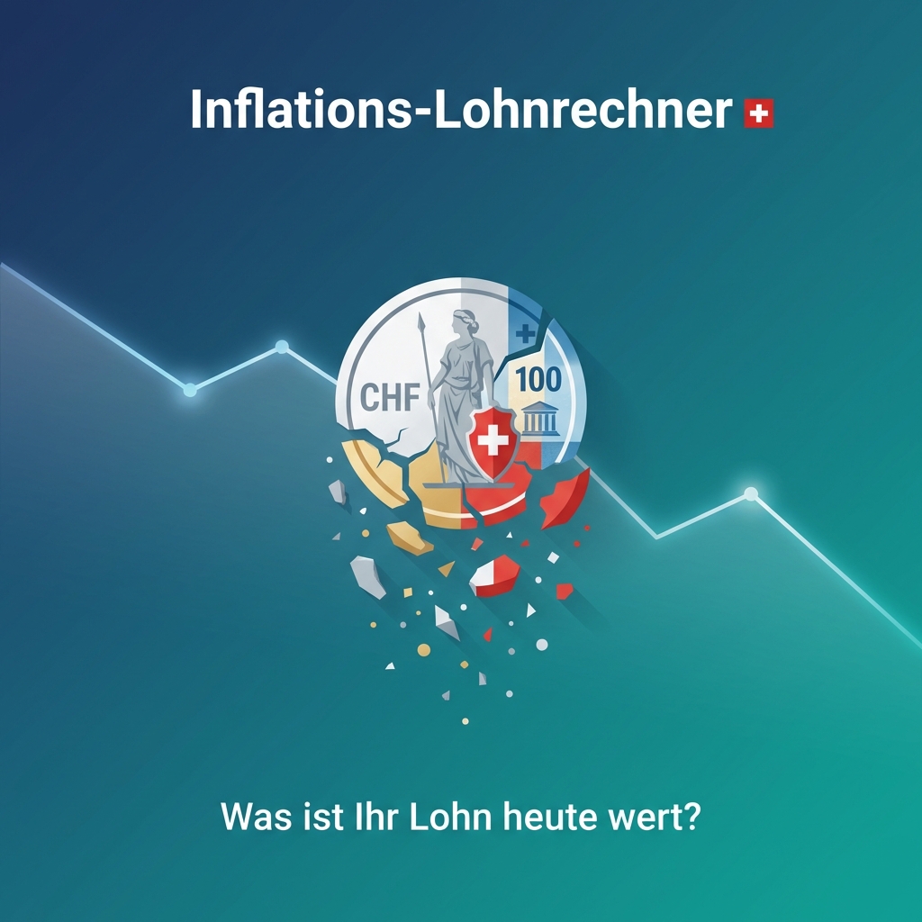Inflations-Lohnrechner Schweiz 2026 - Berechnen Sie die Kaufkraft Ihres Lohns basierend auf BFS-Daten