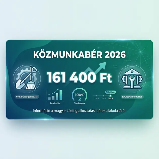 Közmunkabér 2026 – Közfoglalkoztatási bér bruttó és nettó összegek