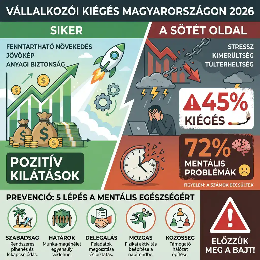 A növekedés sötét oldala - kiégés veszélye Vállalkozói kiégés statisztikák és megelőzés
