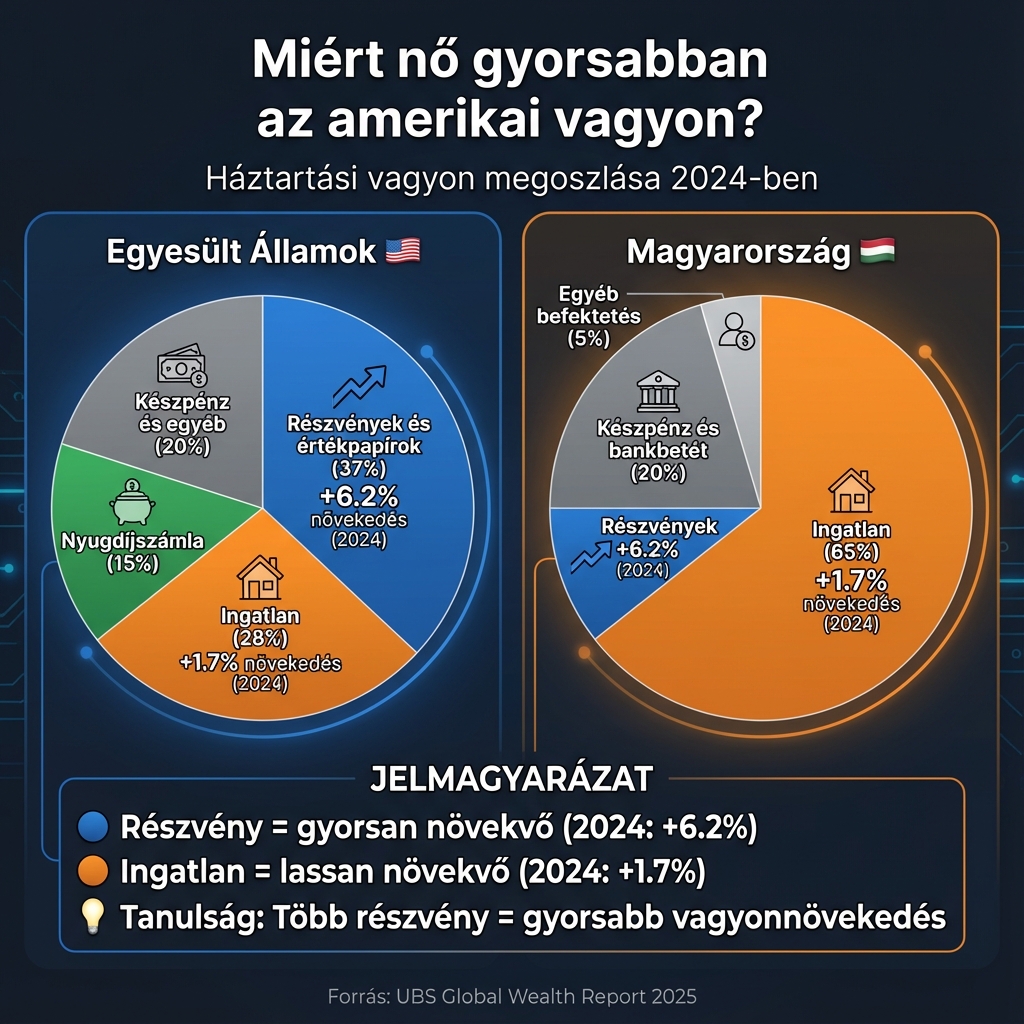 Vagyonösszetétel: USA vs Magyarország